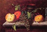 Fruit Canvas Paintings - Still Life with Fruit and Vase